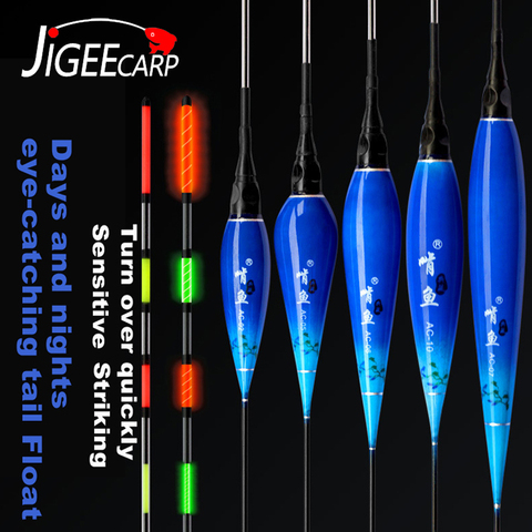 JIGEECARP-Nano flotador de pesca superbrillante y Ultra sensible, aparejo flotante Usable de día y noche, nuevo, 1 ud. ► Foto 1/6