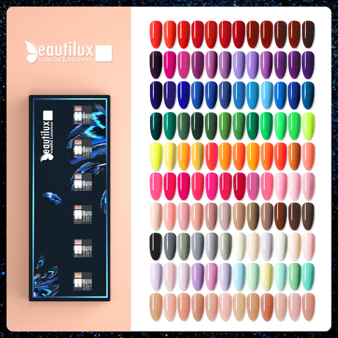 Beautilux de uñas de Gel polaco Kit 6 unids/set x10ml remojo uñas con LED ultravioleta barniz conjunto Semi permanente de pinturas de uñas Gel artísticas de laca de la caja de regalo de bricolaje ► Foto 1/6