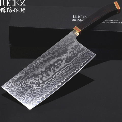 Cuchillo de cocina japonés VG10, cortador de carne de acero damasco, Chef, herramienta de cocina con mango de ébano 47 ► Foto 1/6