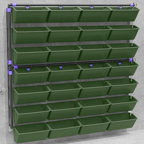 Maceta Vertical de flores para colgar en la pared, soporte para plantas suculentas, bonsái de plástico, Caja de cultivo verde para balcón, jarrón colgante ► Foto 1/6