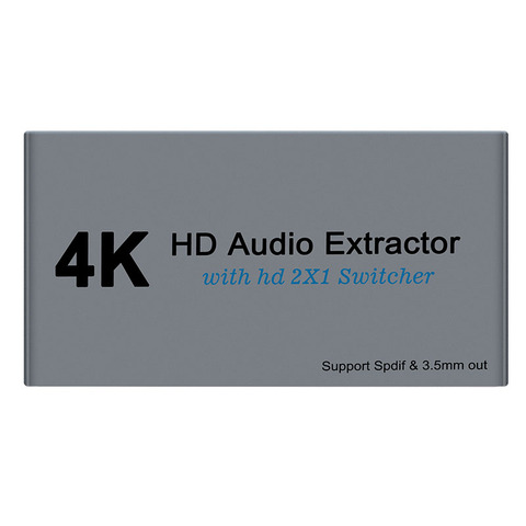 Separador de Audio HD 4K HDMI, compatible con SPDIF HD 1.4b, conmutador HDR, caja divisora, convertidor de audio con arco HD 5,1 ► Foto 1/6