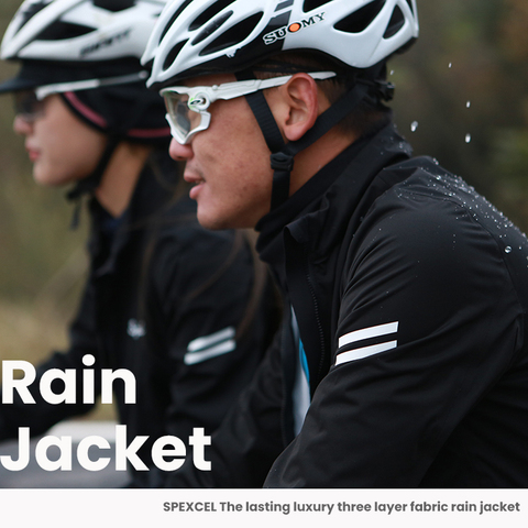 SPEXCEL-Chaqueta para la lluvia para ciclismo, 3 capas, resistente al viento y al agua, transpirable, 2022 ► Foto 1/6