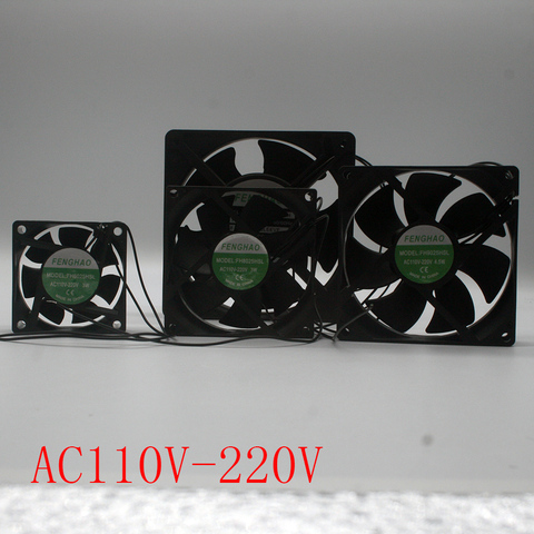 Ventilador de refrigeración para impresora, 2 rodamientos de cables, 6025/8025/9225/12038 AC 110V 115V 120V 220V 240V ► Foto 1/6