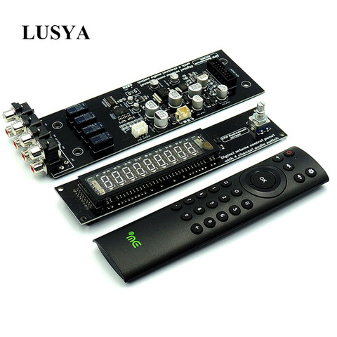 Lusya-placa preamplificadora HIFI con pantalla VFD, controlador de volumen, fuente de Audio de 4 vías, placa de conmutación T1326 ► Foto 1/6