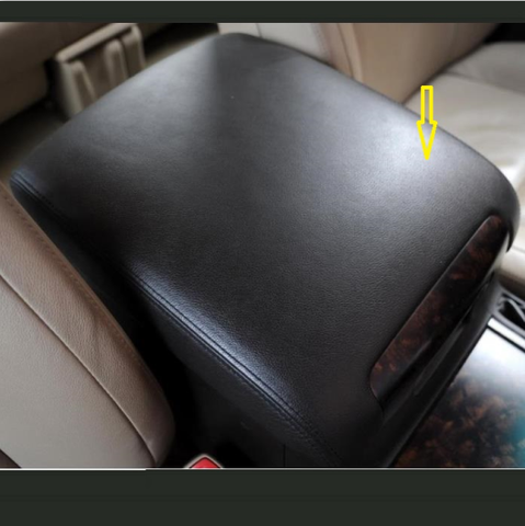 Funda de cuero de microfibra para reposabrazos central, cubierta para Toyota Land Cruiser 100 LC100, para compartimento de apoyabrazos, cubierta central, accesorios para coche ► Foto 1/6