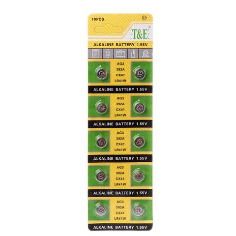 10 Uds. De pilas alcalinas para dedo pila de botón AG3 de 1,55 V, SR41 192 L736 384 SR41SW CX41 LR41 392, cadena de luces, 10 Uds. ► Foto 1/6