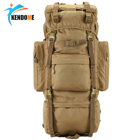 Bolsa para deportes al aire libre, gran capacidad, 70L, Mochila Táctica Militar, senderismo, Camping, impermeable, resistente al desgaste, de nailon ► Foto 1/6