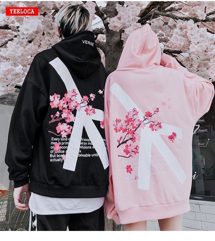 Modis Cherry-Sudadera con capucha para hombre y mujer, sudadera con estampado de flores, ropa de calle Hip Hop de gran tamaño, sudaderas de algodón Unisex, sudadera Retro 2022 ► Foto 1/6