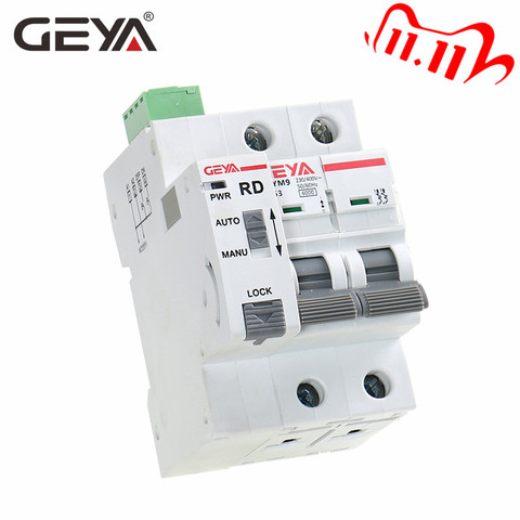 GEYA-disyuntor automático de reinicio para casa inteligente, dispositivo de reinicio automático, MCB, Rail GYM9 2P ► Foto 1/6