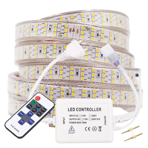 Tira de luces LED superbrillante, 2835, 5730, 220V, 110V, 240Led/276Led, tira Flexible regulable, resistente al agua IP67, decoración para exteriores y hogar ► Foto 1/6