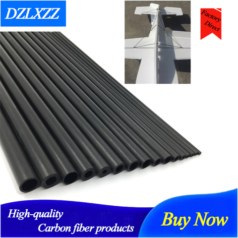 Tubo de fibra de carbono para multicóptero, 10 Uds., tubo hueco negro, 2-10mm de longitud, 500mm ► Foto 1/6