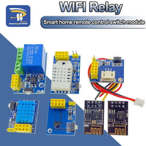 Módulo de relé WiFi 5V DS18B20 DHT11 DHT22 RGB LED, control remoto en casa inteligente Things, interruptor de control por aplicación de teléfono, ESP-01S, ESP8266 ► Foto 1/6