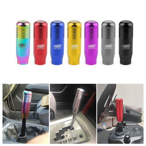 8 Color Universal de aluminio del coche pomo de cambio Manual con transmisión Manual palanca de cambios palanca de mando 8,5 CM ► Foto 1/6