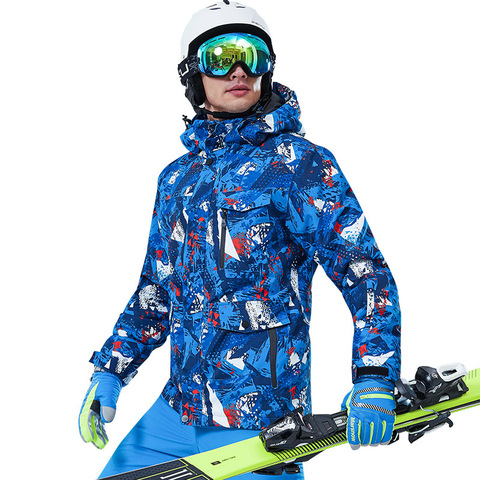 Chaqueta de esquí impermeable para hombre, chaqueta gruesa para deportes al aire libre, pesca, snowboard y esquí, Invierno ► Foto 1/6