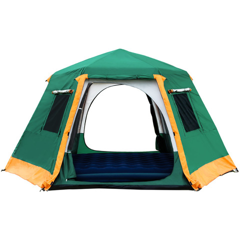 De 6-8 persona de doble capa impermeable a prueba de viento Ultralarge familia fiesta y uso de la tienda de Camping con falda de nieve gran Gazebo ► Foto 1/6