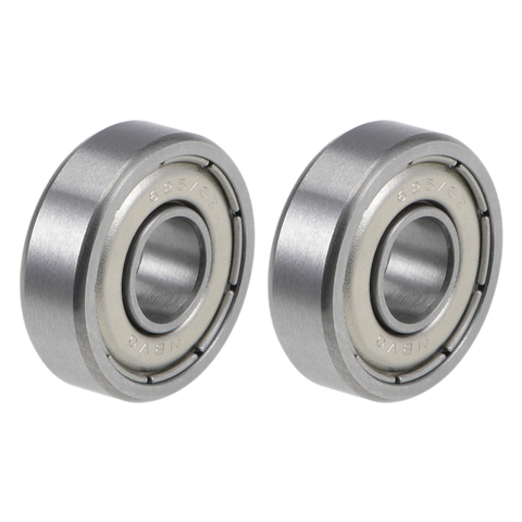 Rodamientos de bolas uxcell R1660ZZ Z2 6x16x5mm, doble blindaje, acero cromado, 2 uds ► Foto 1/4