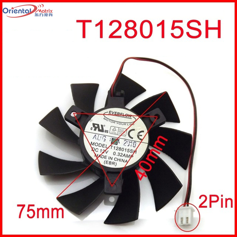 T128015SH 75mm 12V 0.32A tarjeta de Video ventilador para Gigabyte GTS450 N240 N250 GTS240 250 ventilador de enfriamiento de la tarjeta gráfica ► Foto 1/5