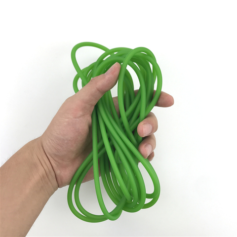 Tirachinas de látex Natural para Yoga, tubo de goma verde de 0,5-5M para caza y tiro, accesorios de banda de alta elasticidad de 2x5mm de diámetro ► Foto 1/6