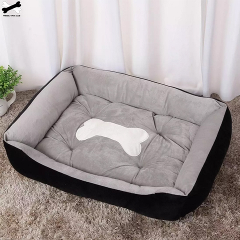 Bone Pet-cama de lino cálido para gatos, para perros pequeños, medianos y grandes, lavables suaves, de algodón ► Foto 1/6