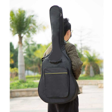 Bolsa para guitarra acústica/eléctrica de 36 pulgadas, estuche de viaje impermeable, bolsa de transporte para guitarra, correa ajustable acolchada de algodón ► Foto 1/6