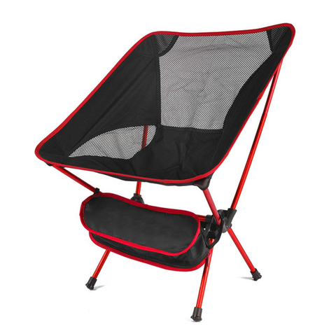 Silla plegable ultraligera de carga alta, silla de exteriores para acampar, portátil, para playa, senderismo, asientos para Picnic, herramientas de pesca ► Foto 1/6