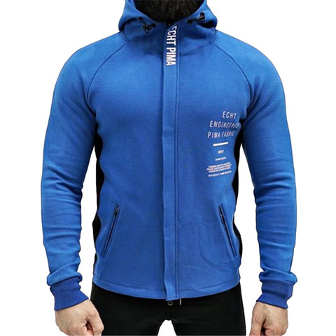 Sudadera con capucha para hombre, de otoño e invierno, con cremallera, informal, suave y cómoda, para gimnasio y Culturismo ► Foto 1/6