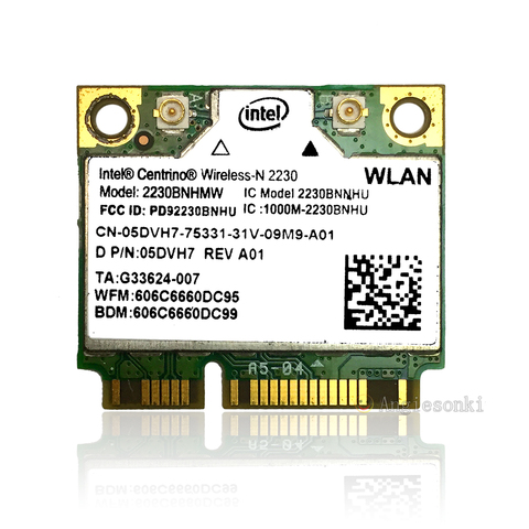 2230BNHMW Wireless-N 2230 de 300 Mbps PCI-E BT 4,0 + tarjeta WIFI para Centrino Dell Inspiron 15Z 7720 M17X 14 5DVH7 13z 5323 14Z 5423 ► Foto 1/3