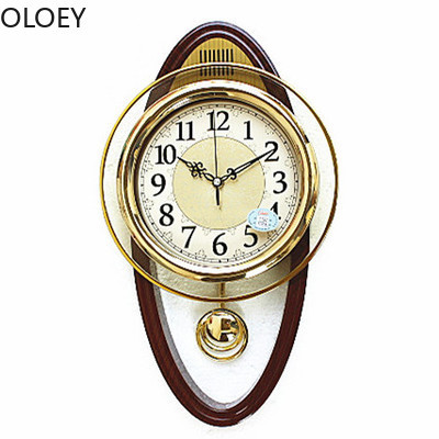 3d Swing Reloj gran péndulo Relojes De Pared De lujo Vintage Shabby Chic Reloj silencioso mecanismo De Reloj De Pared dorada Reloj ► Foto 1/6