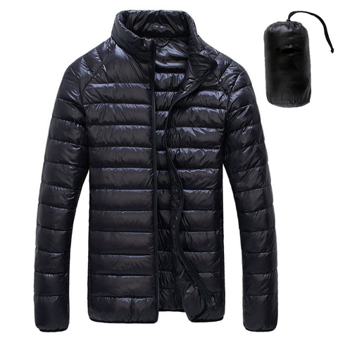 Chaqueta de plumón ultraligera para hombre, Parkas portátiles cálidas, plumón de pato blanco, para exteriores, a prueba de viento, esquí, senderismo, 6XL ► Foto 1/6