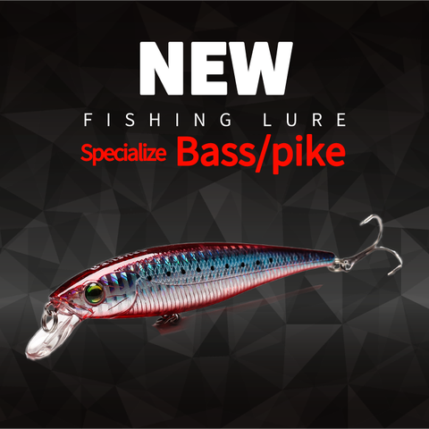 Banshee 100mm 16g Pesca flotante Barra de cebo señuelo Minnow cebo Artificial Jerkbait cebo duro señuelos pesca Wobbler para Lucio/bajo ► Foto 1/6