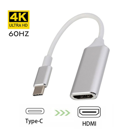 USB tipo C-C 3,1 a HDMI compatible con 4K 60Hz adaptador USB 3,1 Adaptador convertidor de macho a hembra Compatible ► Foto 1/6