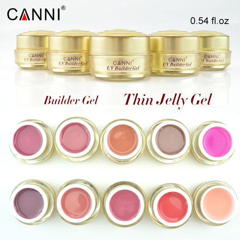 CANNI-botella dorada de 15ml, esmalte de gel de extensión de gel para manicura de camuflaje, secado fácil, UV, 25 colores nude ► Foto 1/6