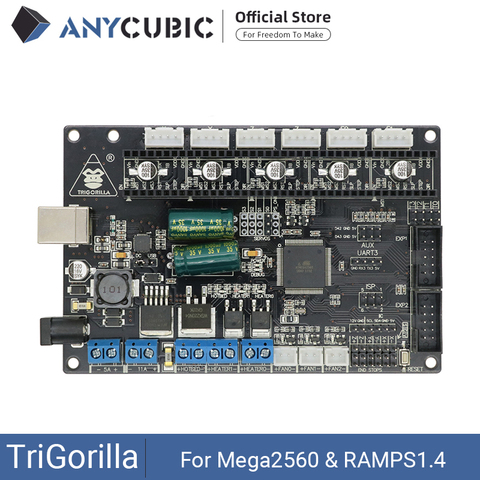 ANYCUBIC-placa base para impresora 3D, TriGorilla Tablero Principal, Compatible con Mega2560 y RAMPS1.4, placa controladora de 4 capas, PCB para RepRap ► Foto 1/6