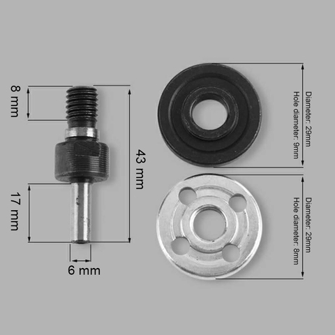 Amoladora de ángulo de taladro eléctrico, varilla de conexión para disco de corte, adaptador de rueda de pulido, DIN889, 6mm/10mm, 5 uds. ► Foto 1/6