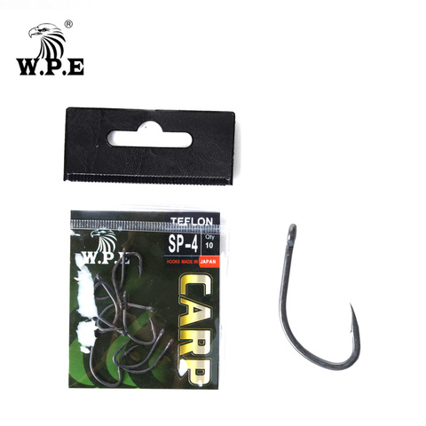 W.P.E-anzuelos de pesca recubiertos, 3 paquetes, 2 #/4 #/6 #/8 #, anzuelos de púas para pesca de carpa, accesorios de acero de alto carbono ► Foto 1/6