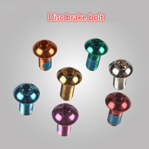 Perno de freno de disco de bicicleta, piezas de tornillo de rotor de bicicleta de montaña y carretera, de acero chapado T25, M5 x 10mm, 12 Uds., 7 colores ► Foto 1/6