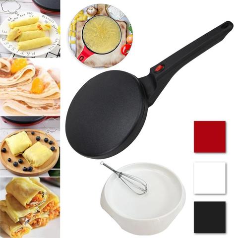 Sartenes eléctricas antiadherentes para hacer crepes, máquina de freír tortitas, 20cm ► Foto 1/6