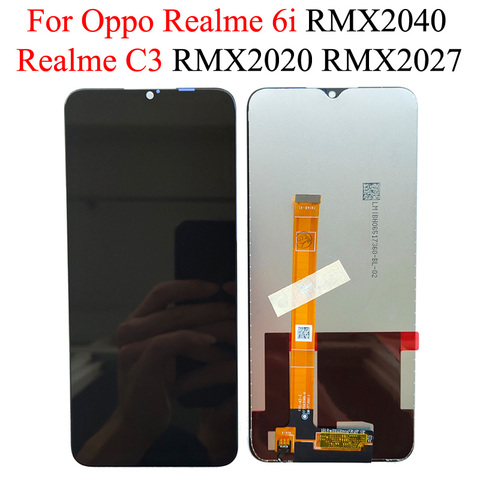 Pantalla LCD Original de 6,5 pulgadas para Oppo Realme 6i RMX2040, montaje de digitalizador con pantalla táctil con marco para Realme C3 RMX2027 ► Foto 1/5