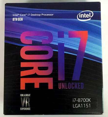 Serie 8 procesador Intel Core I7 8700K I7-8700K procesador en caja CPU + ventilador LGA 1151-land FC-LGA 14 cpu de seis núcleos envío gratis ► Foto 1/1