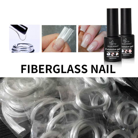 Extensión de fibra de vidrio para uñas, Gel UV para manicura, fibra de construcción, extensión de manicura, extensor de fibra líquida, Nail Art ► Foto 1/6