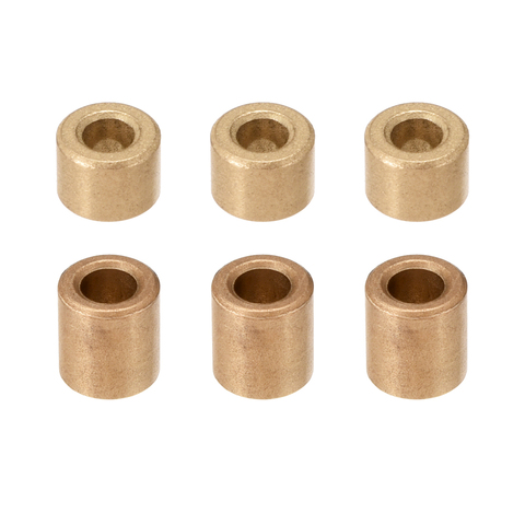 Uxcell 1-10 Uds cojinete autolubricante 4mm 5mm D Casquillos de cojinetes de bronce sinterizados para herramientas de maquinaria de impresión ► Foto 1/1