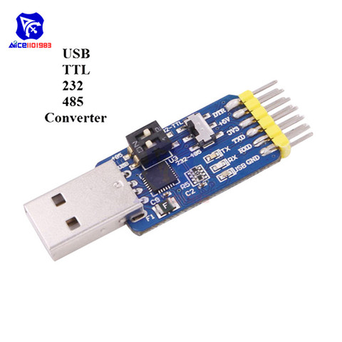 Diymore-Adaptador de serie para Arduino, USB-UART multifuncional CP2102 6 en 1 (USB-TTL/RS485/232,TTL-RS232/485.232 a 485) ► Foto 1/6