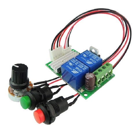 Controlador de motor actuador lineal DC 6V 12V 24V PWM, interruptor de controlador de velocidad del motor de CC hacia adelante y marcha atrás, Control de velocidad ajustable ► Foto 1/6