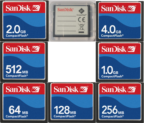 Tarjeta CF Sandisk Flash compacta de 32MB, 64MB, 128MB, 256MB, 512MB, 1GB, 2GB, tarjeta de memoria CF para CNC IPC, máquina de Control numérico usada ► Foto 1/6