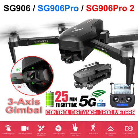 Dron SG906 PRO 2 con GPS, 3 ejes, auto-cardán estabilizador, WiFi, FPV, cámara 4K, sin escobillas, cuadricóptero ZLL BEAST sg906pro ► Foto 1/6