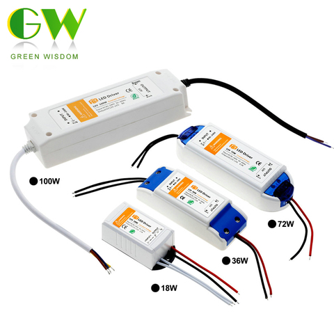 Transformadores de iluminación LED, adaptador de corriente para tira LED, fuente de alimentación de 12V, DC12V, 18W, 36W, 72W, 100W ► Foto 1/6