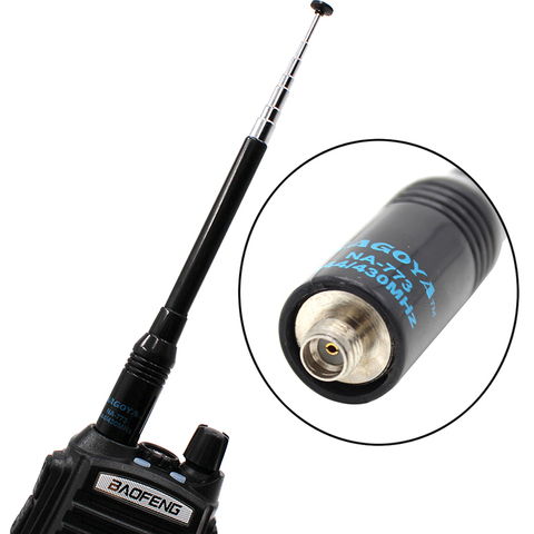 Nagoya NA-773 SMA-F SMA-hembra de banda Dual retráctil antena para BaoFeng UV-5R GT-3 UV-82 BF-888S H777 HYT Antena Walkie Talkie ► Foto 1/6