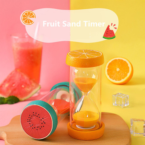 Reloj de arena de 5 minutos para niños, cronógrafo con temporizador de fruta, adornos de escritorio, decoración del hogar, regalo, 15 y 30 minutos ► Foto 1/6