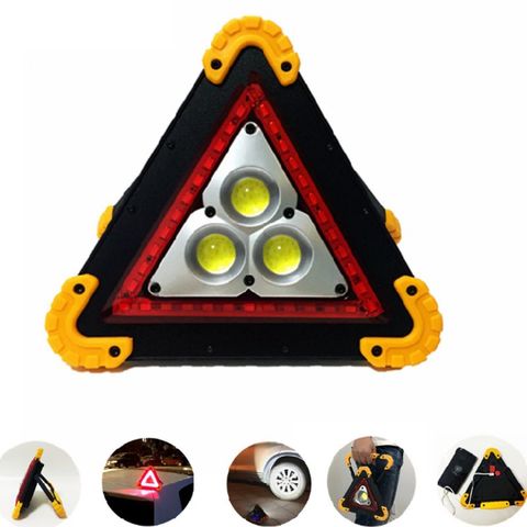 Luz de advertencia de coche, luz trasera triangular brillante de 3 LED, lámpara de señal impermeable, linterna de reparación de emergencia estroboscópica de camión para acampar al aire libre ► Foto 1/6