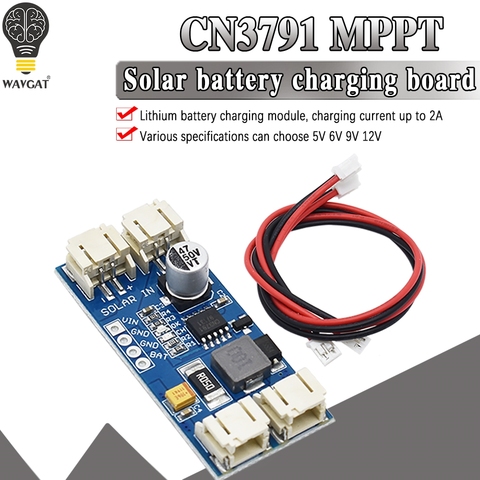 Regulador de Panel Solar con carga de batería de litio, módulo controlador MPPT de 5V, 6V, 9V, 12V, CN3791, 1 celda ► Foto 1/6